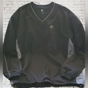 Starter shirt men’s size S reflective activewear dual layer zip pockets gr…